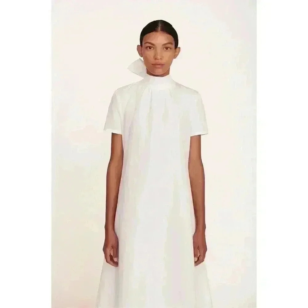 STAUD Ilana Dress White, XS New w/Tags